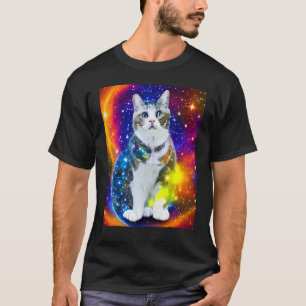 T-shirt Chat de l'espace Kitty Chat dans le style de chat 
