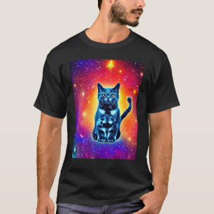 T-shirt Chat de l'espace Kitty Chat dans le style de chat 