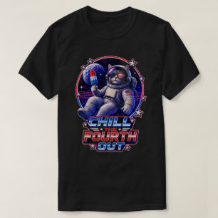 T-shirt Chat de l'espace patriotique 4 juillet
