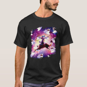 T-shirt Chat de l'espace sur café de licorne de chameau