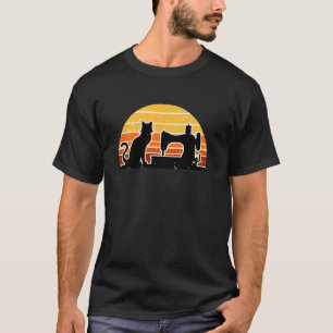 T-shirt Chat de machine à coudre rétro Tricot Couturière T