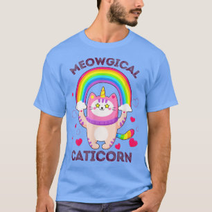 T-shirt Chat de maïs méowgique Santa Claus Unicorn Christm
