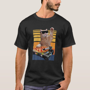 T-shirt Chat de maison Style Rétro Dj Cat Kitty Musique Ch