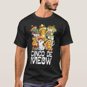 T-shirt Chat de Mayo Chapeau Mexicain Taco Cinco De Mayo C