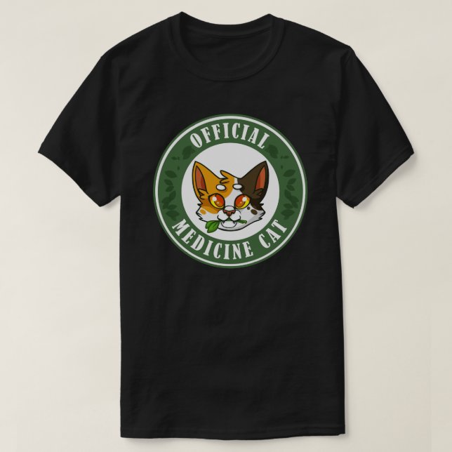 T-shirt Chat de médecine officielle - Sticker d'insigne de (Design devant)