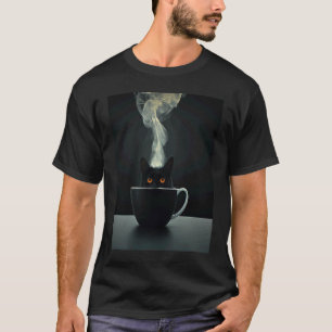 T-shirt Chat de meurtre au café garde ses victimes en vie