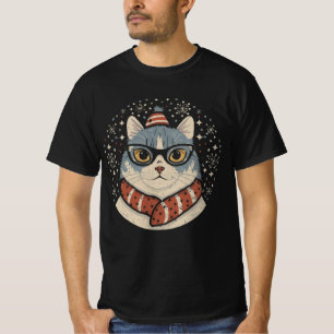 T-shirt chat de noël