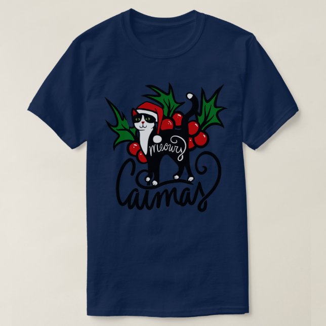 T-shirt Chat de Noël1 (Design devant)