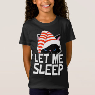 T-Shirt Chat De Noël Drôle Je Dors Mignonne