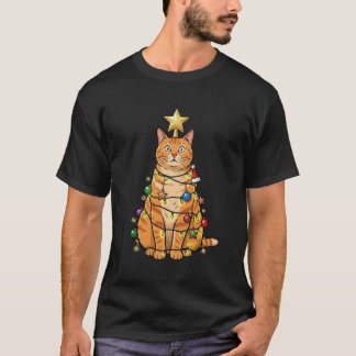 T-Shirt Chat de Noël Empilé - Chats de Fêtes Amusa