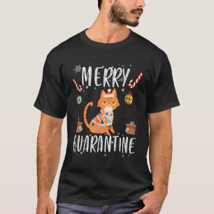 T-shirt Chat de Noël Joyeux Confinement Père Noël laid Ch