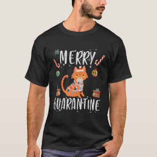 T-shirt Chat de Noël Merry Quarantine Père Noël laid Ch