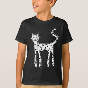 T-shirt Chat de note musicale