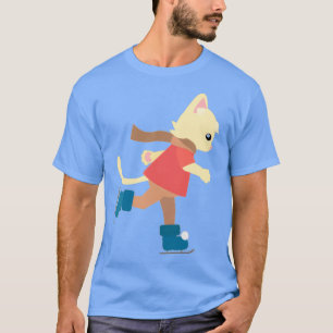 T-shirt Chat de patinage artistique