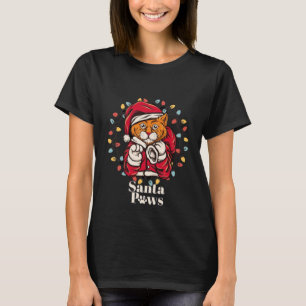 T-shirt Chat de Père Noël Fantaisiste