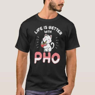 T-shirt Chat de Pho mangeant avec du Pho