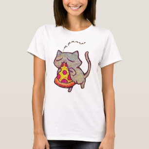 T-shirt Chat de pizza !