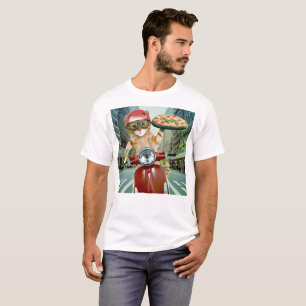 T-shirt Chat de pizza - chat - la livraison de pizza