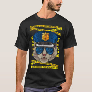 T-shirt Chat de police Ragdoll Policier Officier de polic