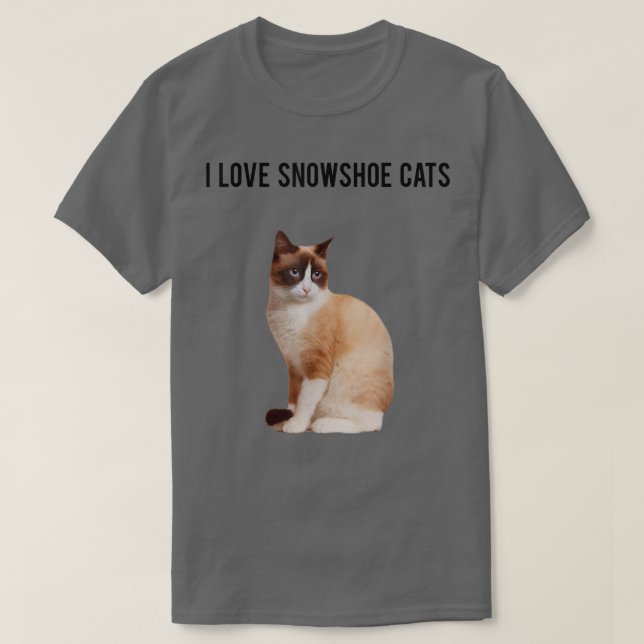 T-shirt Chat de raquettes et I Love Chats de raquettes (Design devant)