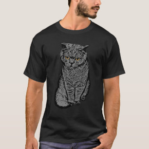 T-shirt Chat De Rive Britannique Feline Meow Kitty Tomcat 