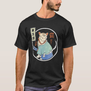 T-shirt Chat de Samouraï Japonais Esthétique Japon 1