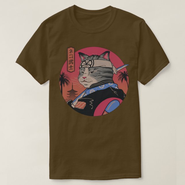 T-shirt Chat de Samurai (Design devant)