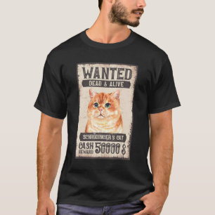 T-shirt Chat de Schrödinger recherché mort & vivant Chat