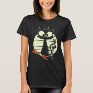 T-shirt Chat de ski Chat skieur Chat de ski Chat mignon