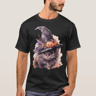 T-shirt Chat De Sorcière À Halloween 27