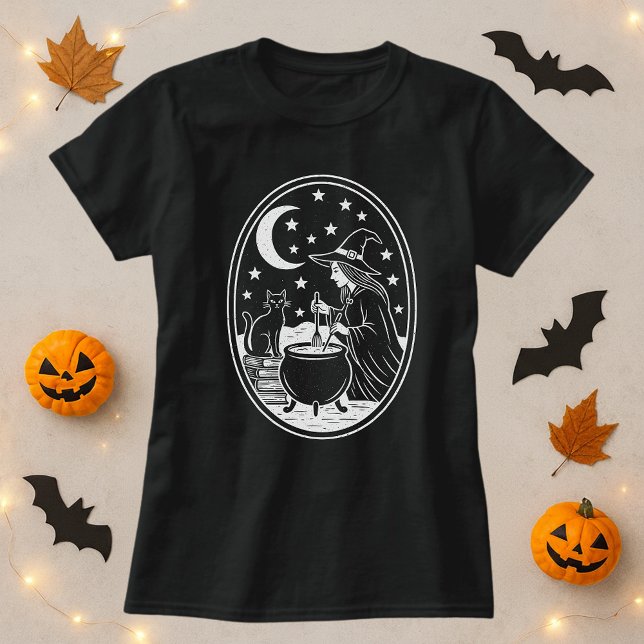 T-shirt Chat de sorcière Cauldron Mystic (Créateur téléchargé)