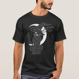 T-shirt Chat de sorcière noire d'Halloween effrayant