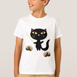 T-shirt Chat de sushi