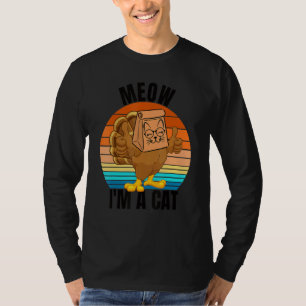 T-shirt Chat de Thanksgiving Chat Faux Miaou Dinde de Than