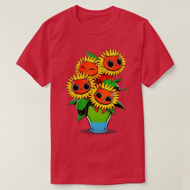 T-shirt Chat de tournesol (Design devant)