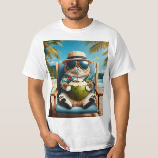 T-shirt Chat de vacances
