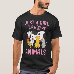 T-shirt Chat De Vache Chien De Poulet Juste Une Fille Qui 