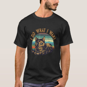 T-shirt Chat de Vintage Je Fais Ce Que Je Veux Chat Drôle