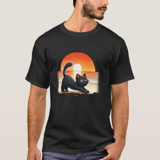 T-shirt Chat de yoga, chat de méditation