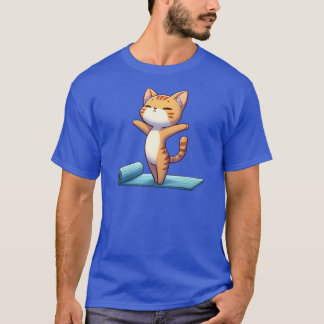 T-shirt Chat de yoga chibi mignon drôle