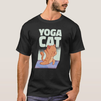 T-shirt Chat de yoga miaou chats duveteux