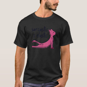 T-shirt Chat de yoga sarcastique et élastique Graphique de