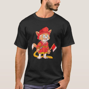T-shirt chat des pompiers