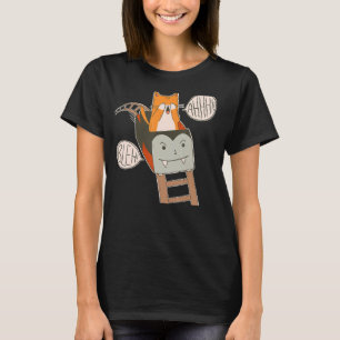 T-shirt Chat Dessous de verre à rouleaux mou et rayé