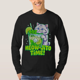 T-shirt Chat d'été Meow-Jito Time - Drôle de Félin Tropica