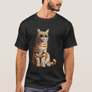 T-shirt Chat Détendu Adorable Chaton Amateur de Chat Drôle