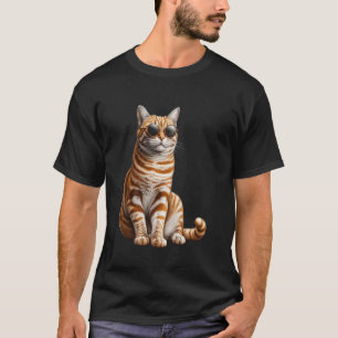 T-shirt Chat Détendu Adorable Chaton Amateur de Chat Drôle