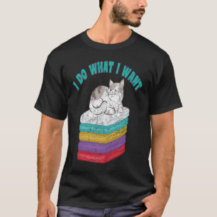 T-shirt Chat Déterminé Distressed