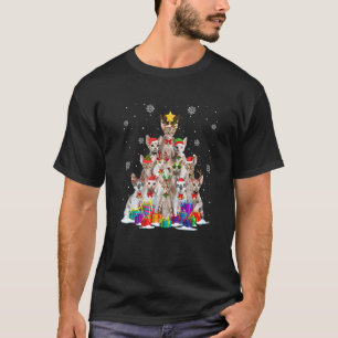 T-shirt Chat Devon Rex Sapin de Noël Chat Xmas Chapeau d