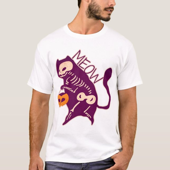 T-shirt Chat d'Halloween (Devant)